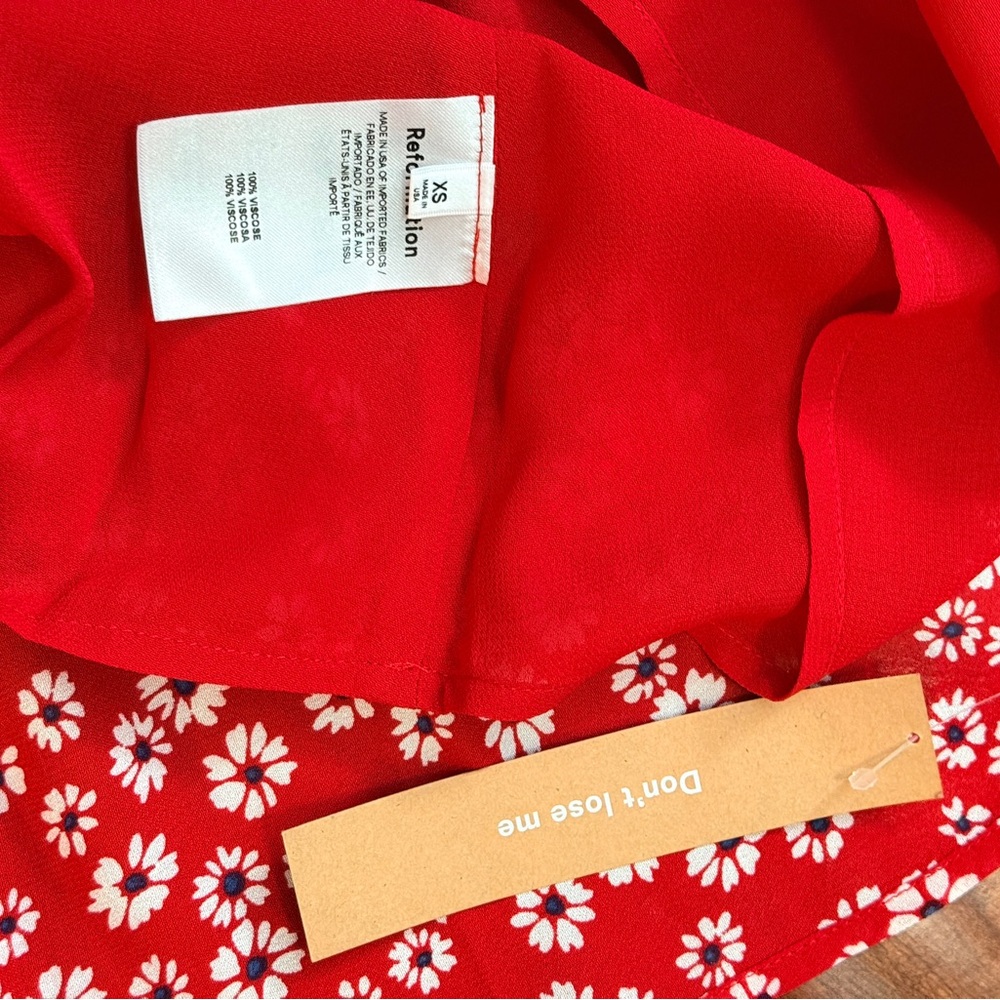 NWOT Reformation Nira Red Dress - Picture 5 of 5